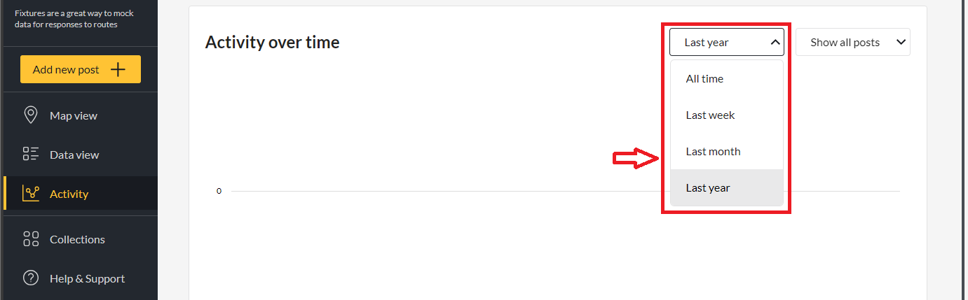 Highlighted: time filters.